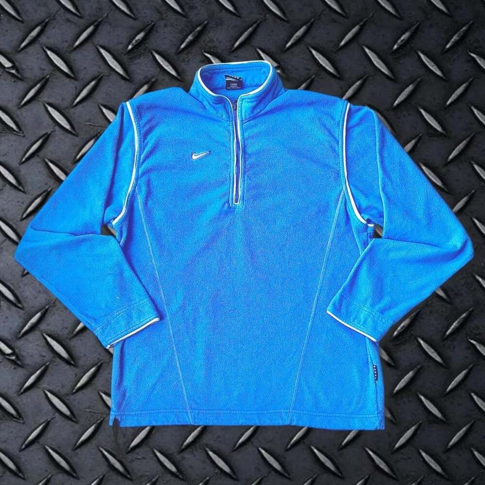 Vintage Nike Alpha Project Quarter Zip Fleece Sweatshirt Blue M